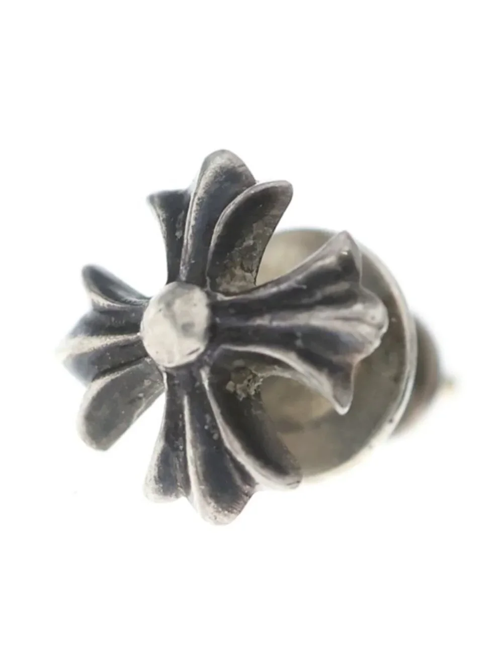Chrome Hearts CH Pls CH Plus Stud Earrings Silver